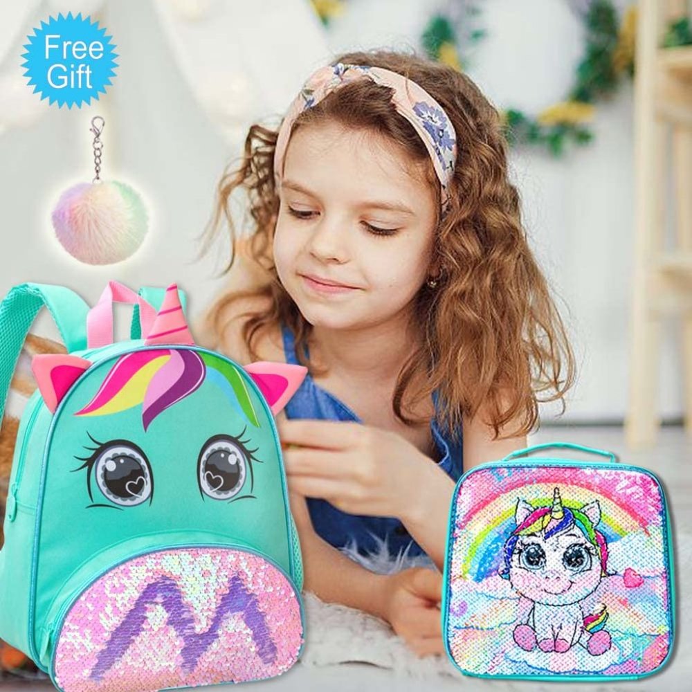 New Toddler Backpack for Girls, Kids Cute Unicorn Preschool Bookbag,Kindergarten - Picture 13 of 14